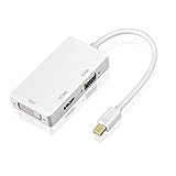 Patech 3in1 アダプタケーブル Mini Displayport MiniDP to DVI VGA HDMIビデオアダプタケーブル Mac Book Air/Mac Book Pro/iMac/Mac mini/Surface pro 1 2 3対応
