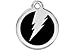 Custom Engraved Stainless Steel with Enamel Pet ID Tag - Small Dog - Flash Design