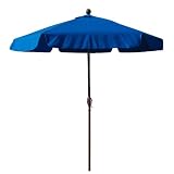 California Umbrella 7-1/2-Feet Wind Resistance Fiberglass Market Umbrella, Pacific Blue