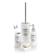 Salle de Bains Tumbler, Toilet Brush Holder & Soap Dish Set