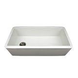 Farmhaus Fireclay Duet Reversible Kitchen Sink with Smooth Front Apron Finish: White