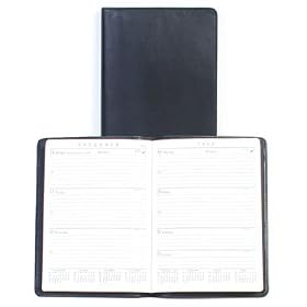 Scully Leather Desk Agenda Black