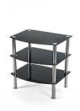 Presto mobilia 10210 Beistelltisch Intro ca. 55 x 45 x 60 cm schwarz-Glitzer