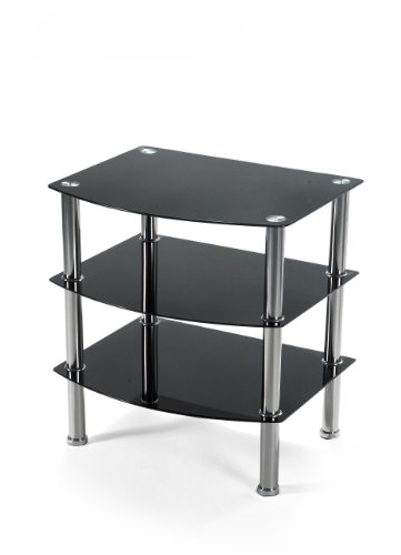 Presto mobilia 10210 Beistelltisch Intro ca. 55 x 45 x 60 cm schwarz-Glitzer