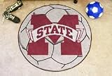 NCAA MISSISSIPPI STATE BULLDOGS SOCCER SHAPED DOOR MAT RUG