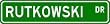 RUTKOWSKI Street Name Sign ~ Personalized Family Lastname Sign ~ Gameroom, Basement, Garage Sign