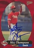 Milt Thompson, Reading Phillies - Phillies Affiliate Autographed Card
