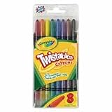 BIN527408 - Twistable Crayons, 8/PK, RD/YW/BE/OE/VT/GN/BK/BN