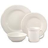 IMAGE OF Pfaltzgraff Filigree 32-Piece Dinnerware Set, Service for 8