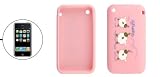 3-Sheep Nonslip Silicone Skin Pink Cover for iPhone 3G
