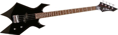 B.C. Rich Bronze Warlock Electric Bass Guitar, Black