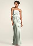 Davids Bridal Strapless Chiffon A Line Dress with Draped Skirt Style F13723 319ofsWPdeL. SL160 Davids Bridal Strapless Chiffon A Line Dress with Draped Skirt Style F13723