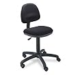 Safco SAF3380BL Swivel Desk Chair, Precision Height, Black Fabric