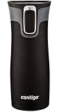 Contigo Autoseal West loop Stainless Steel Travel Mug with Easy-Clean Lid, 16 ounce Matte Black