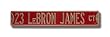 CLEVELAND CAVALIERS "23 LEBRON JAMES CT" Authentic METAL STREET SIGN (6" X 36")
