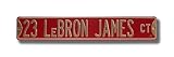 CLEVELAND CAVALIERS 23 LEBRON JAMES CT Authentic METAL STREET SIGN (6 X 36)