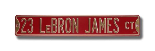 CLEVELAND CAVALIERS 23 LEBRON JAMES CT Authentic METAL STREET SIGN (6 X 36)