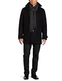 Calvin Klein Mens Car Coat with Scarf