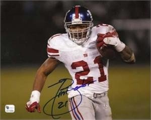 Tiki Barber Autographed/Hand Signed New York Giants 8x10 Photo