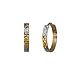 Diamond Cut 18k Yellow, White & Rose Gold Hoop Earrings - by Dahlia Classic Jewelry Collection