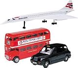 Review Corgi  / Corgi London Scene - Routemaster, Concorde and LTI Taxi