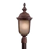 Ardmore Outdoor Post Mount Lantern in Vintage Rust - Energy Star
