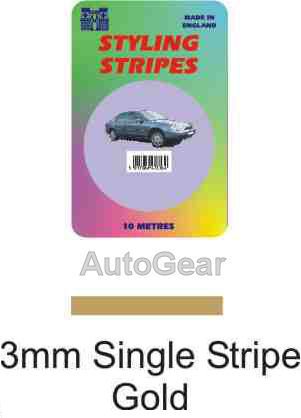 3mm Single Gold 10 Metres Car Van Bike Caravan 