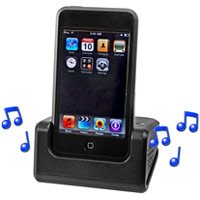 iPod Touch Cradle Charger with Data Cable & Dual Side Speakers Music Function