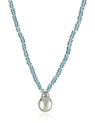 Gabrielle Sanchez Faceted Apatite Bead South Sea Pearl Pendant Necklace