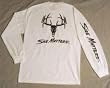 Size Matters Whitetail Deer-Adult/Youth 100% Pre-shrunk Long Sleeved Shirts-White/Black
