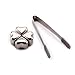 CHEER Premium Stainless Steel Whiskey Stones Gift Set of 4, Stainless Steel Reusable Ice Cubes Chilling Stones with Tongs for Whiskey Wine7717-W202-011