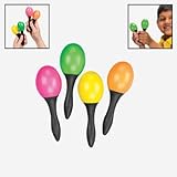 24 Pc Toy Maracas - Small - 12 Pair Per Order - Great Party Favors for Fiesta!