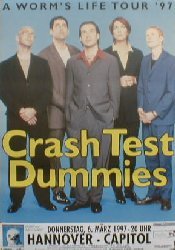 CRASH TEST DUMMIES Hannover Germany 6.3.97 Music Poster
