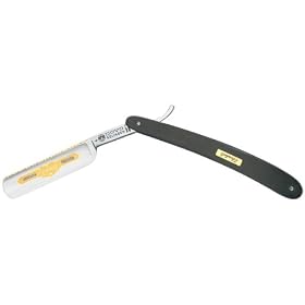 Dovo Prima with Ebony Handle, Full Hollow Silver Steel, 5/8"
