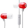 Radius Atomic Bass Aluminum Earphones with In-Line Microphone for iPhone - Red