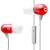 Radius RK-CA511R Atomic Bass Aluminum Earphones with In-Line Microphone for iPhone (Red)
