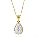 $116.95 10k Gold 1/4-Carat Diamond Pendant & Chain