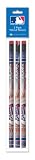 National Design Atlanta Braves 3 Pack Wood Pencil in Clear Bag with Header (4334-GCM)
