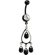 Bioplast Black Beaded Delight Chandelier Belly Ring