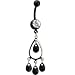 Bioplast Black Beaded Delight Chandelier Belly Ring