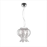 IMAGE OF Trans Globe MDN-924 Five Light Tulip Chandelier, Polished Chrome Finish with Clear Crystal