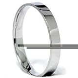 2mm Flat Comfort Fit 14k White Gold Womens Plain High Polished Wedding Band Ring Size 6 Resizable