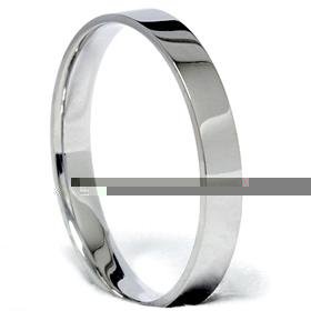2mm Flat Comfort Fit 14k White Gold Womens Plain High Polished Wedding Band Ring Size 6 Resizable