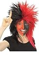 DELUXE SPORTS FAN RED AND BLACK FOOTBALL TEAM SPORTS WIG