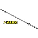 Alex 7ft Standard 1" Barbell Weight Bar with Spinlocks