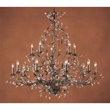 ELK Lighting 8056-10+5 Circeo 15 Light Large Foyer Chandelier in Deep Rust by Elk