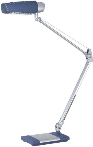 Lite Source LSP-768SIL/BLU Tasker 3-In-1 Desk Lamp, Blue And Silver