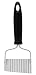 Kitchen Craft Black Handled Stainless Steel Crinkle Chip Cutter