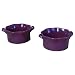 BIA Cordon Bleu Wavy 16-Ounce Round Souffles, Set of 2, Burgandy