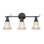 Royce Lighting RV70ES/3-23 Prescott Three-Light Vanity Oil Rubbed Bronze with Sepia Tinted Globes